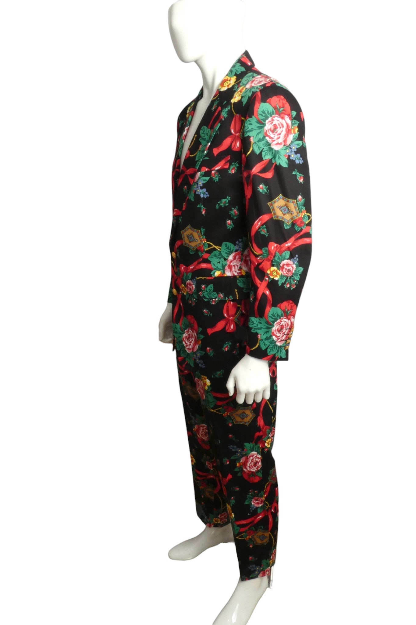 1990s Floral Suit, Size Medium