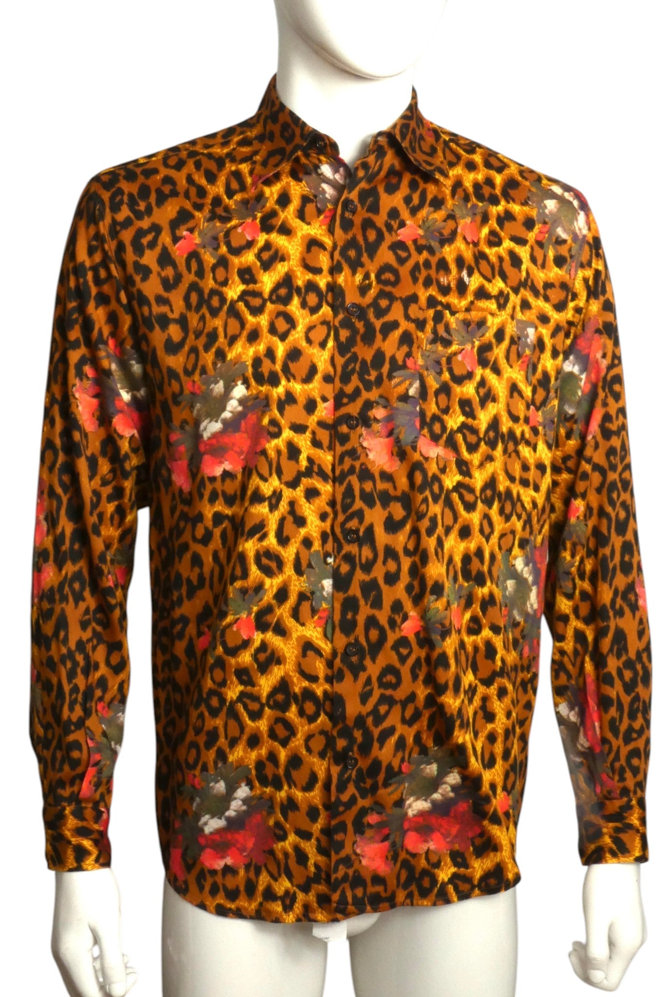 1990s Animal Print Shirt, Size Medium