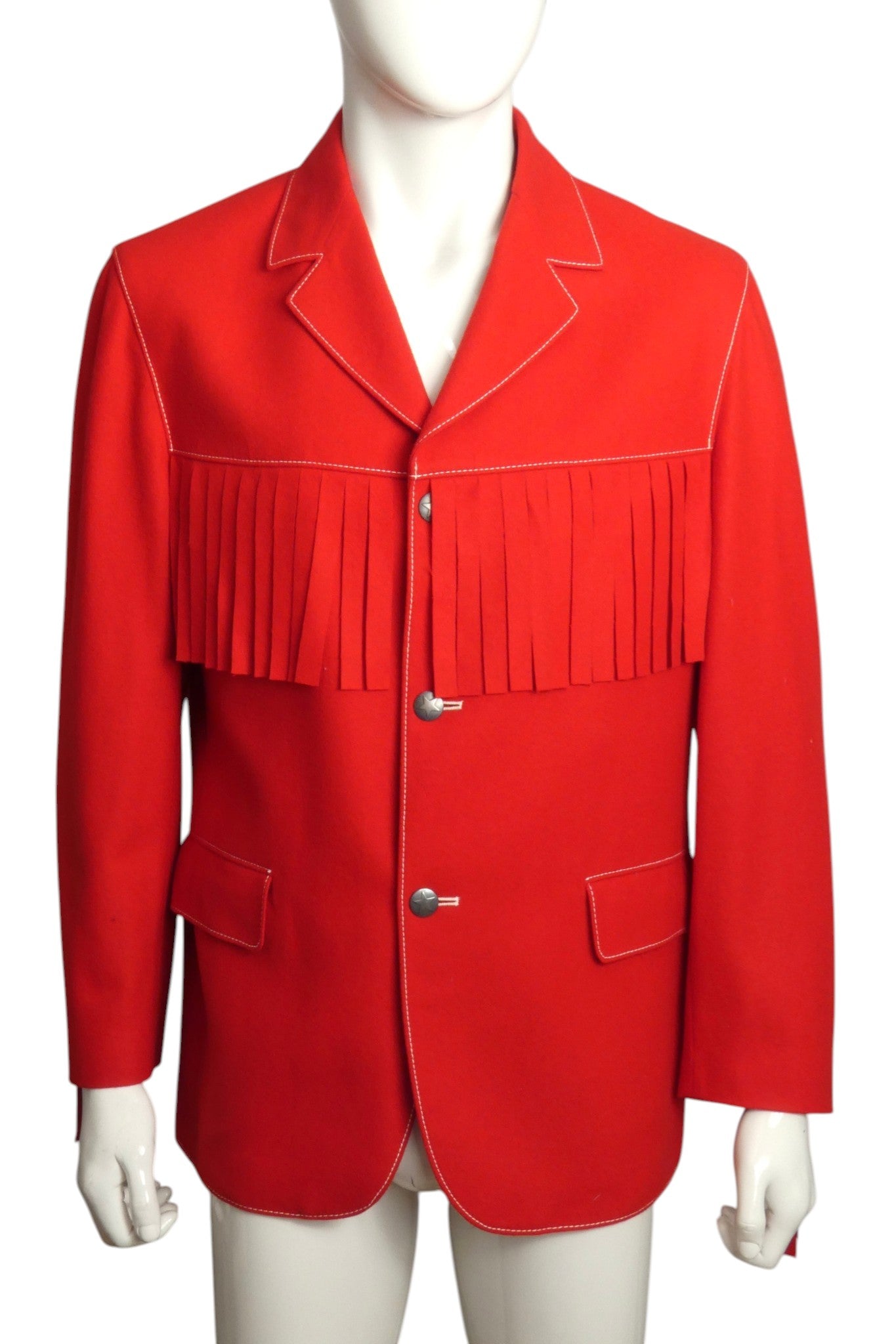 1995 Fringe Wool Jacket, Size Medium