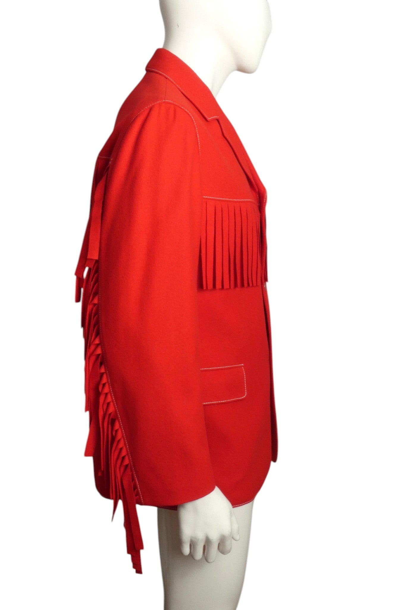 1995 Fringe Wool Jacket, Size Medium