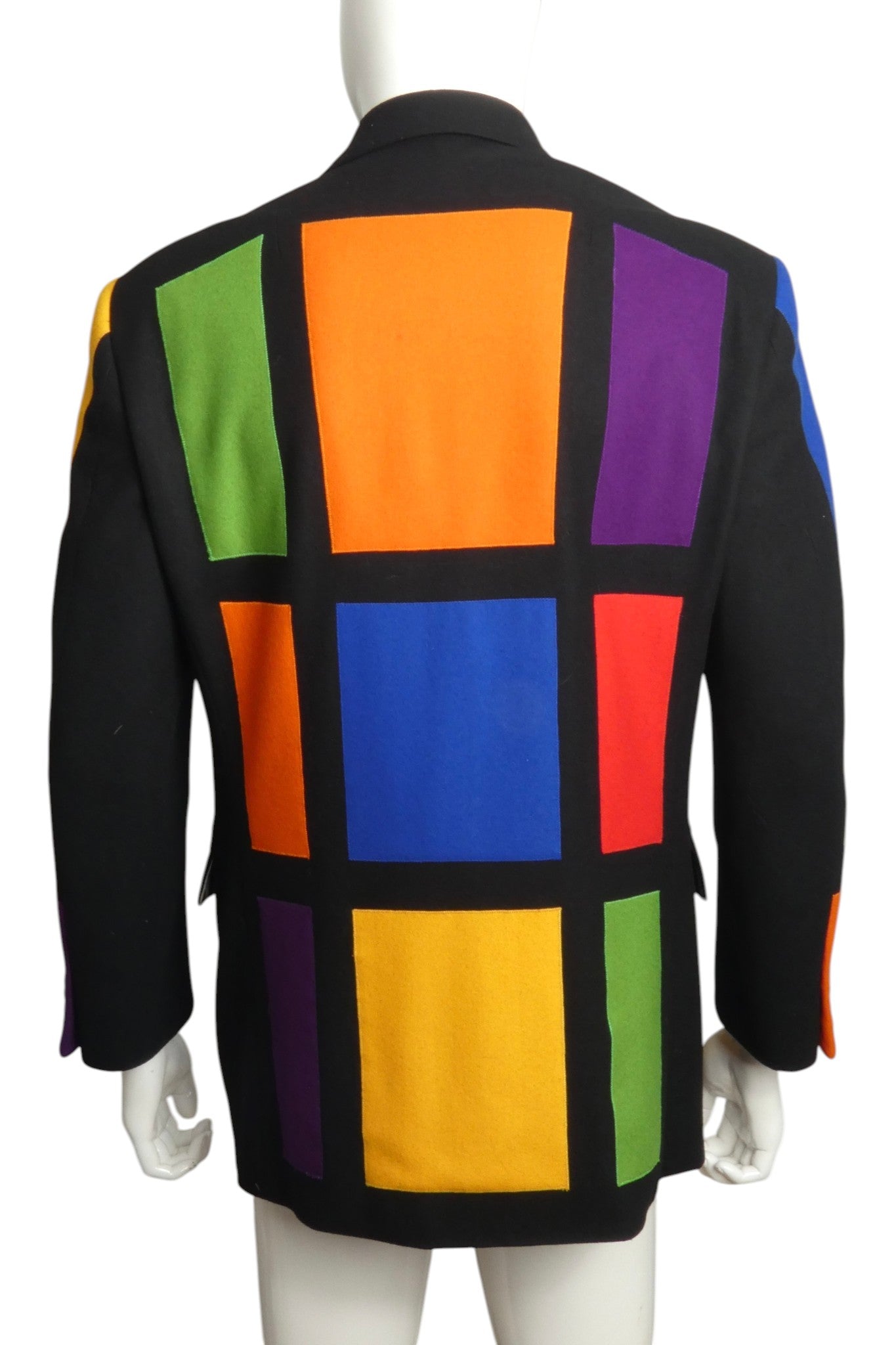 1990s Multi Color Wool Blazer, Size Medium
