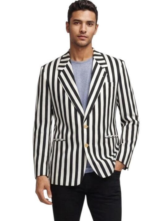 1990s Wool Stripe Blazer, Size Medium
