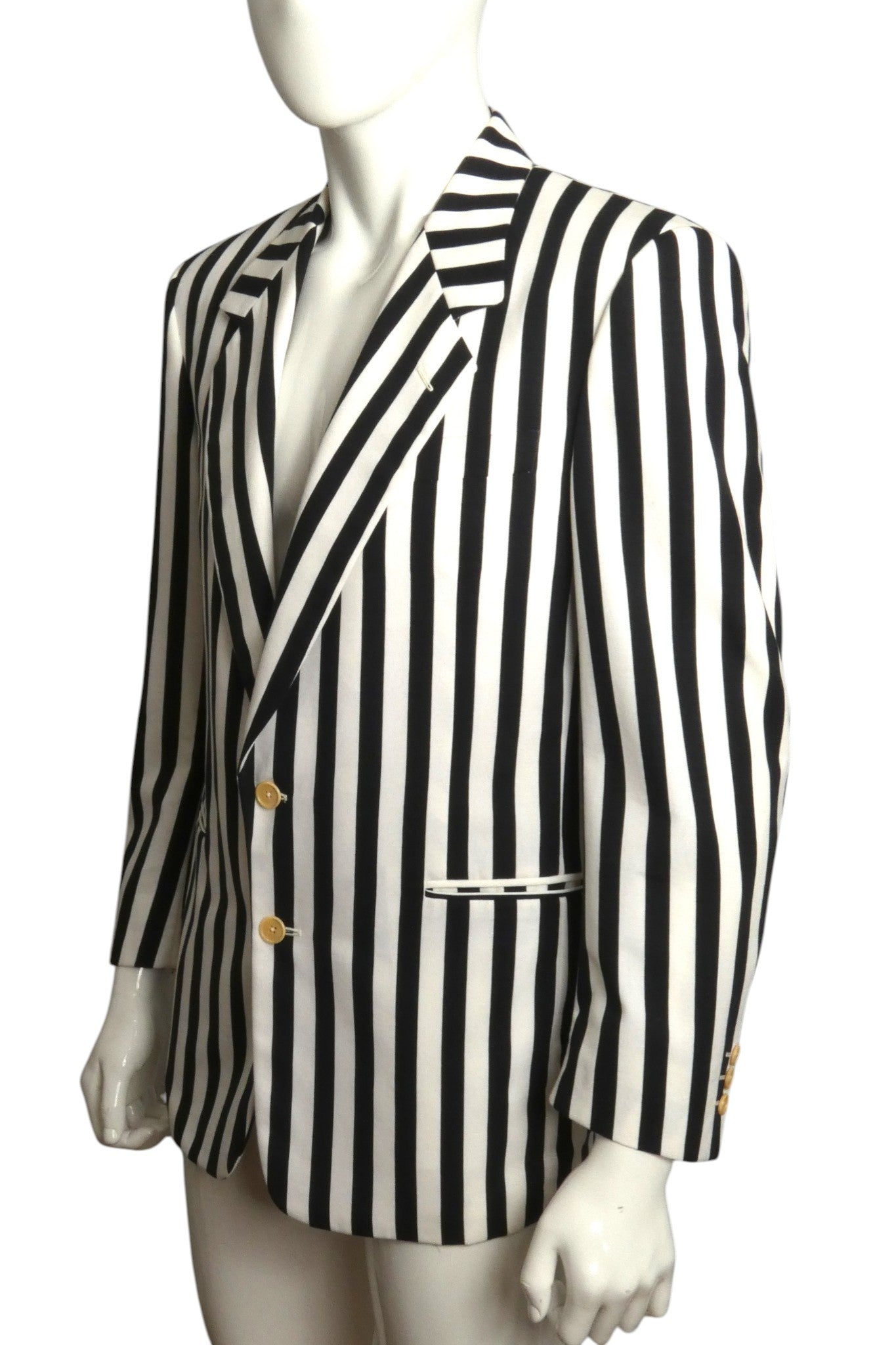 1990s Wool Stripe Blazer, Size Medium