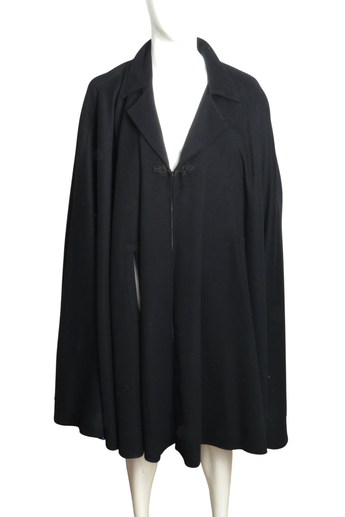 1980s Wool Flannel Cape, One Size