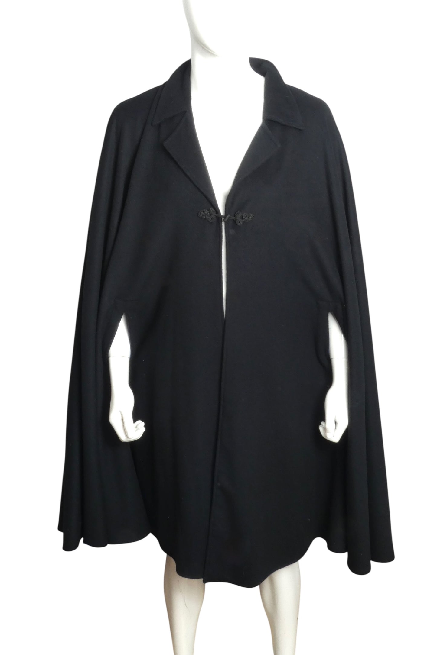 1980s Wool Flannel Cape, One Size