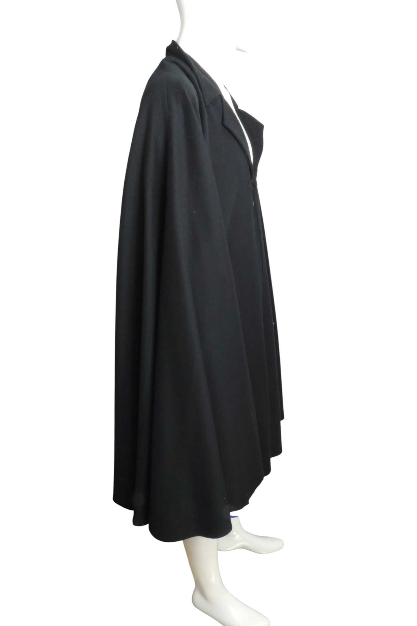 1980s Wool Flannel Cape, One Size