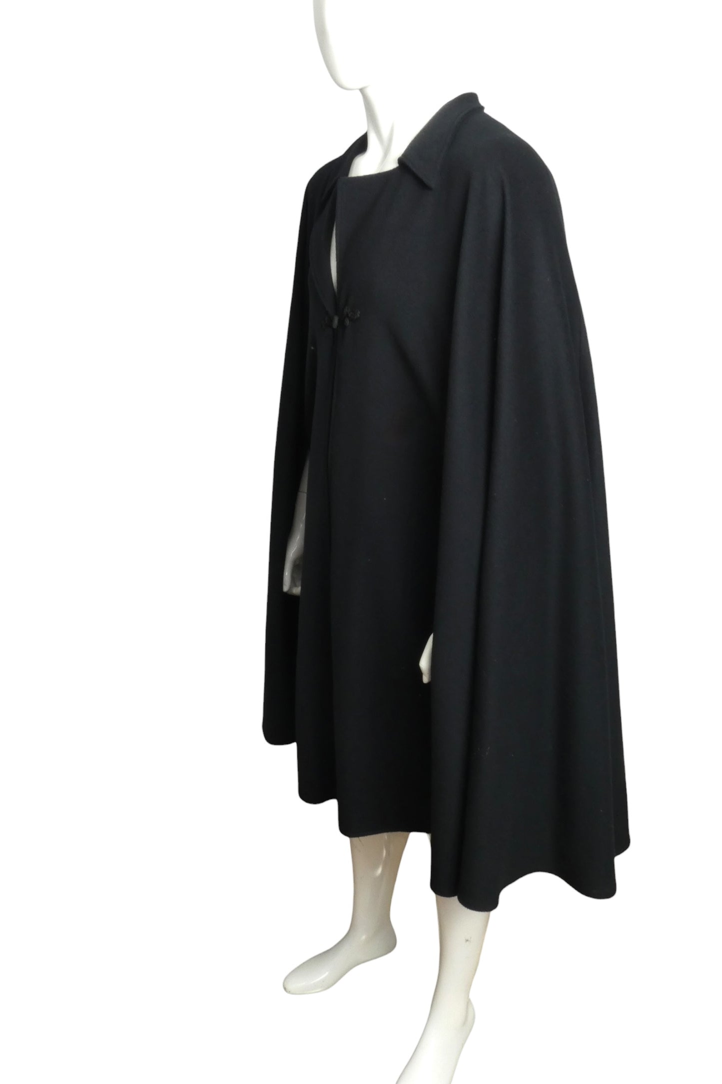 1980s Wool Flannel Cape, One Size
