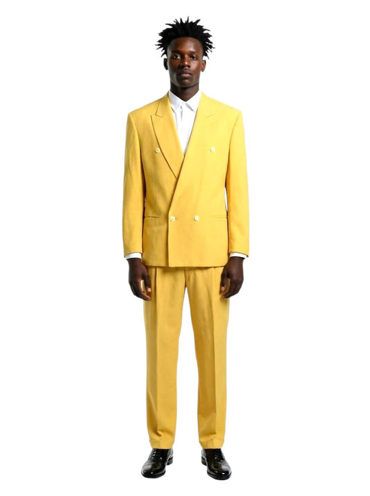 1995 Double Breast Silk Suit, Size Medium