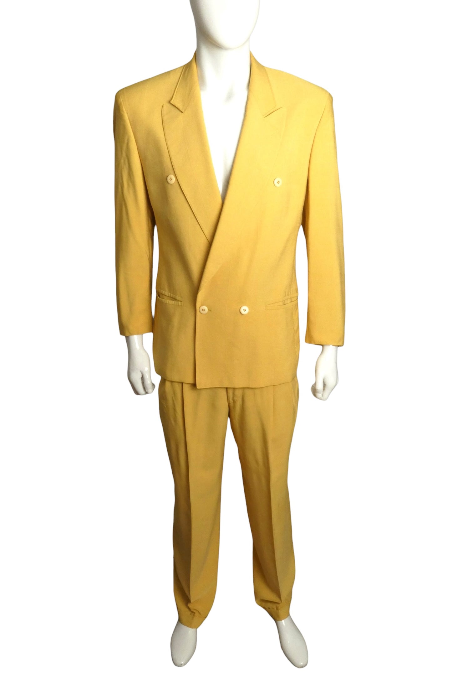 1995 Double Breast Silk Suit, Size Medium