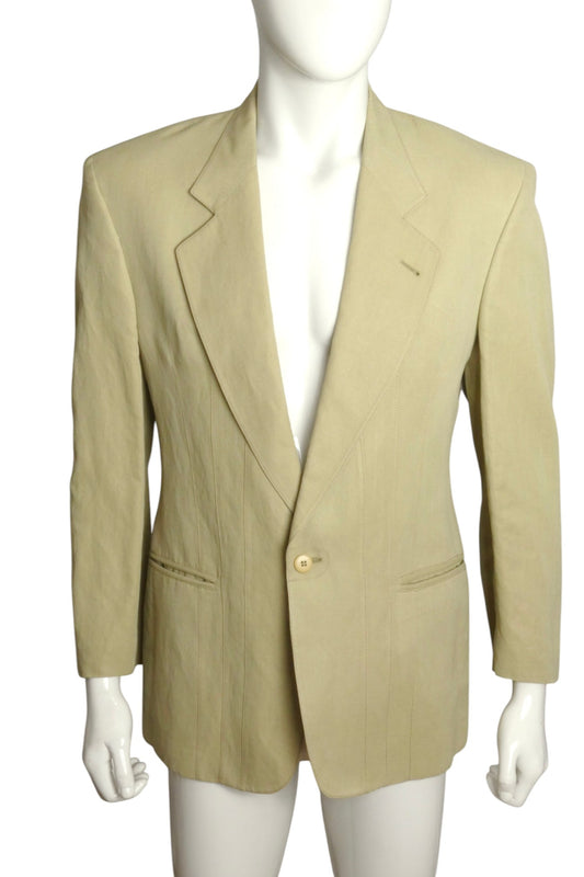 1990s Silk Blend Blazer, Size Medium