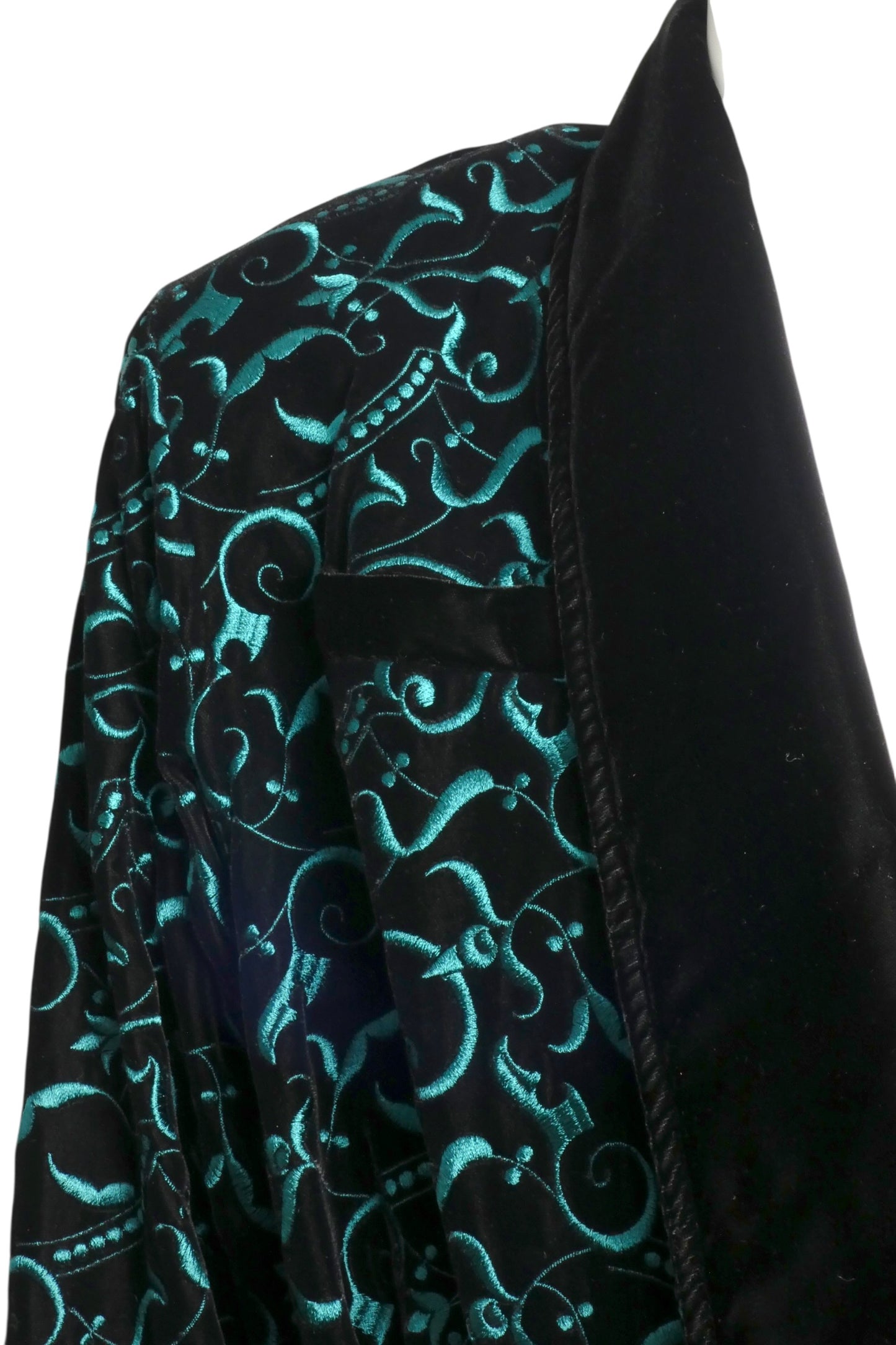 1980s Velvet Smoking Jacket, Size Medium