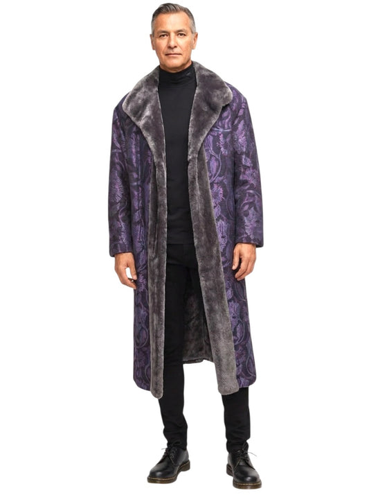 Brocade & Mink Coat, Size XL