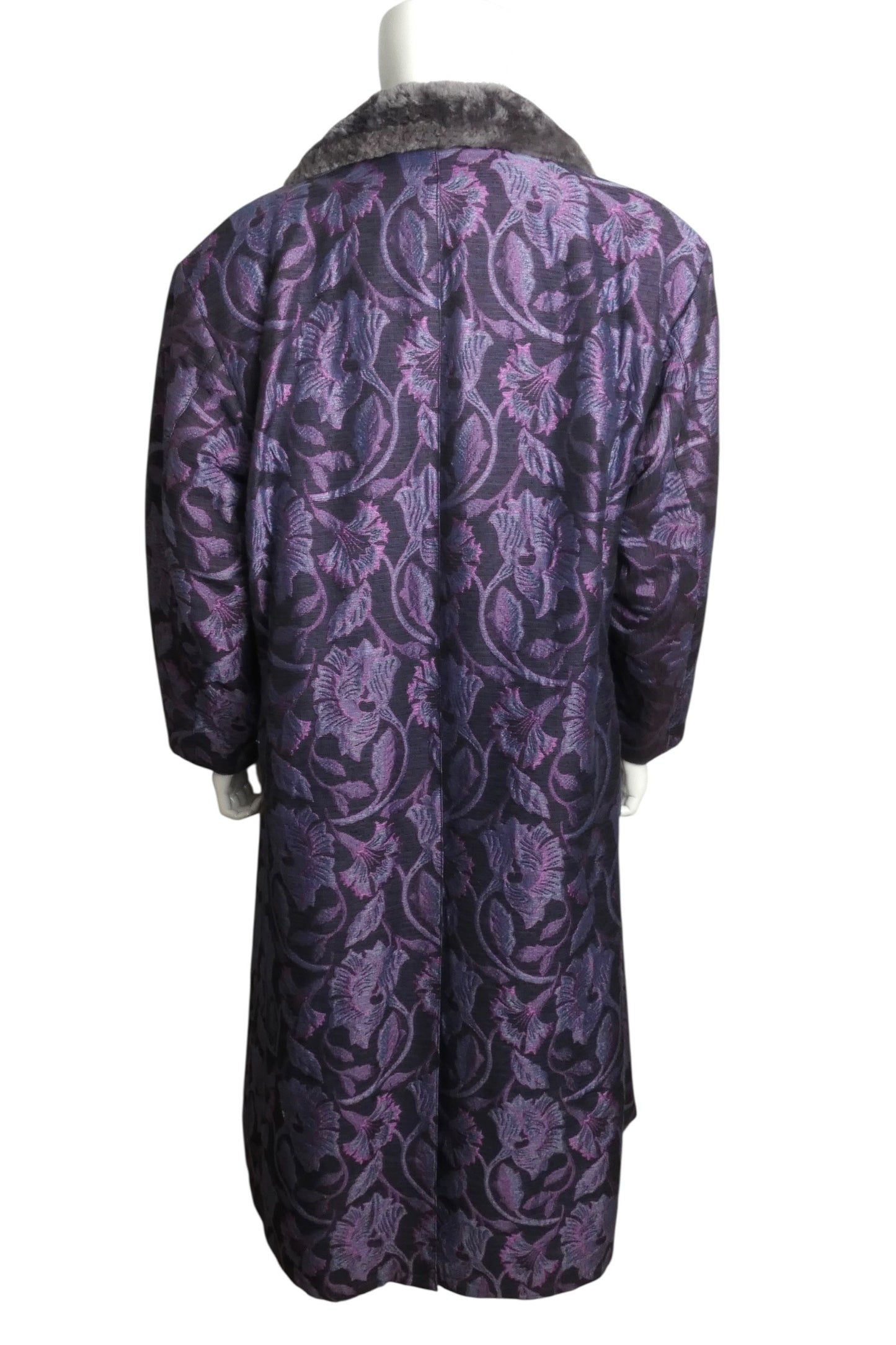 Brocade & Mink Coat, Size XL