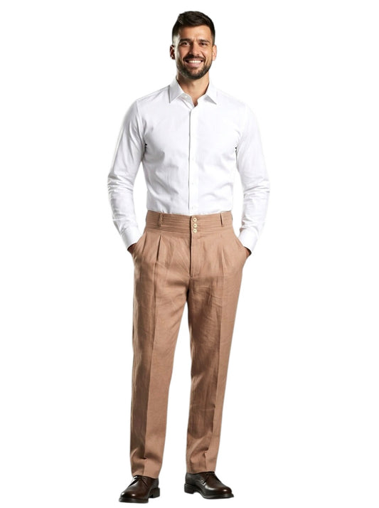 1980s Linen Slacks, W-32"