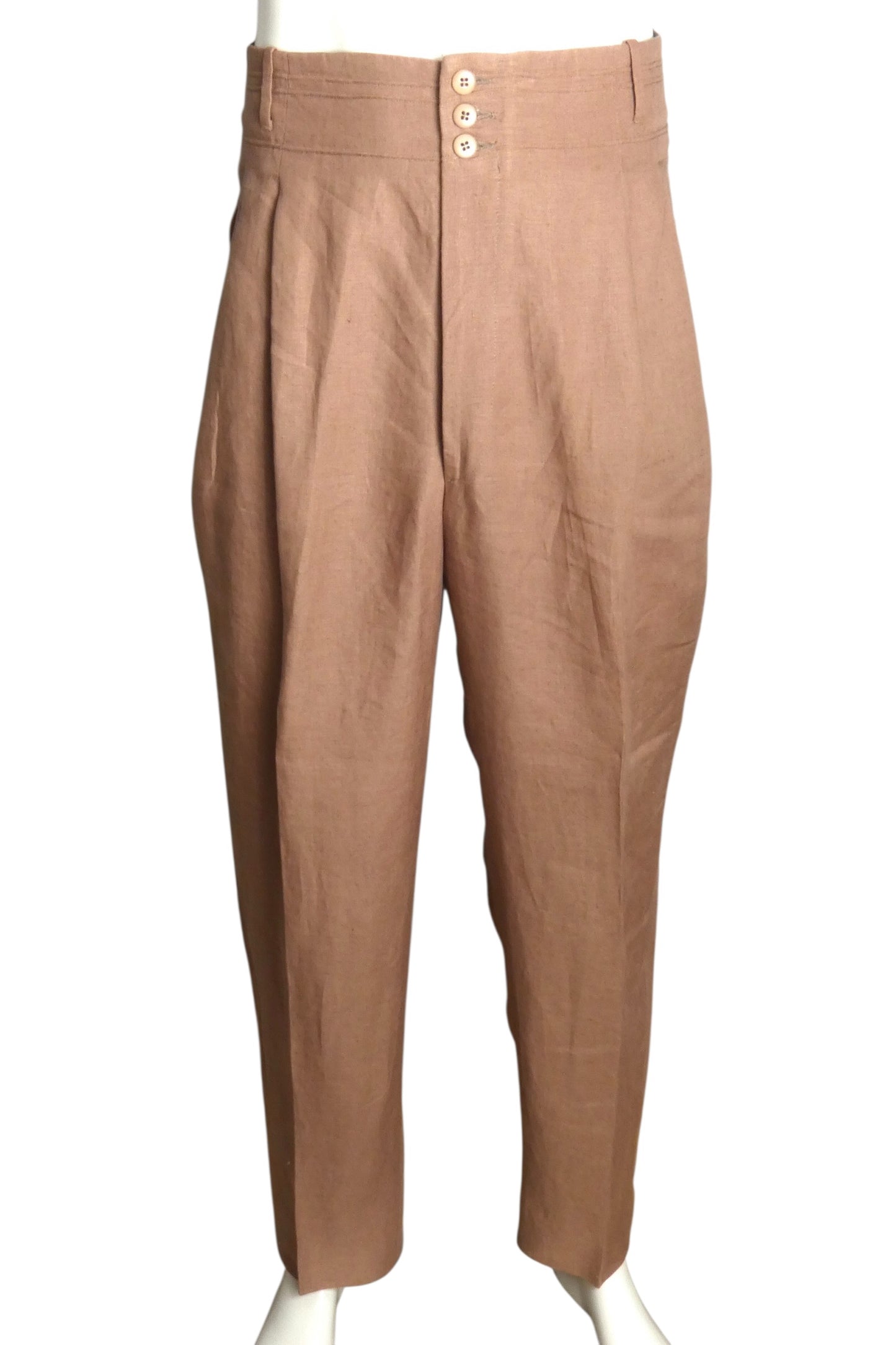 1980s Linen Slacks, W-32"