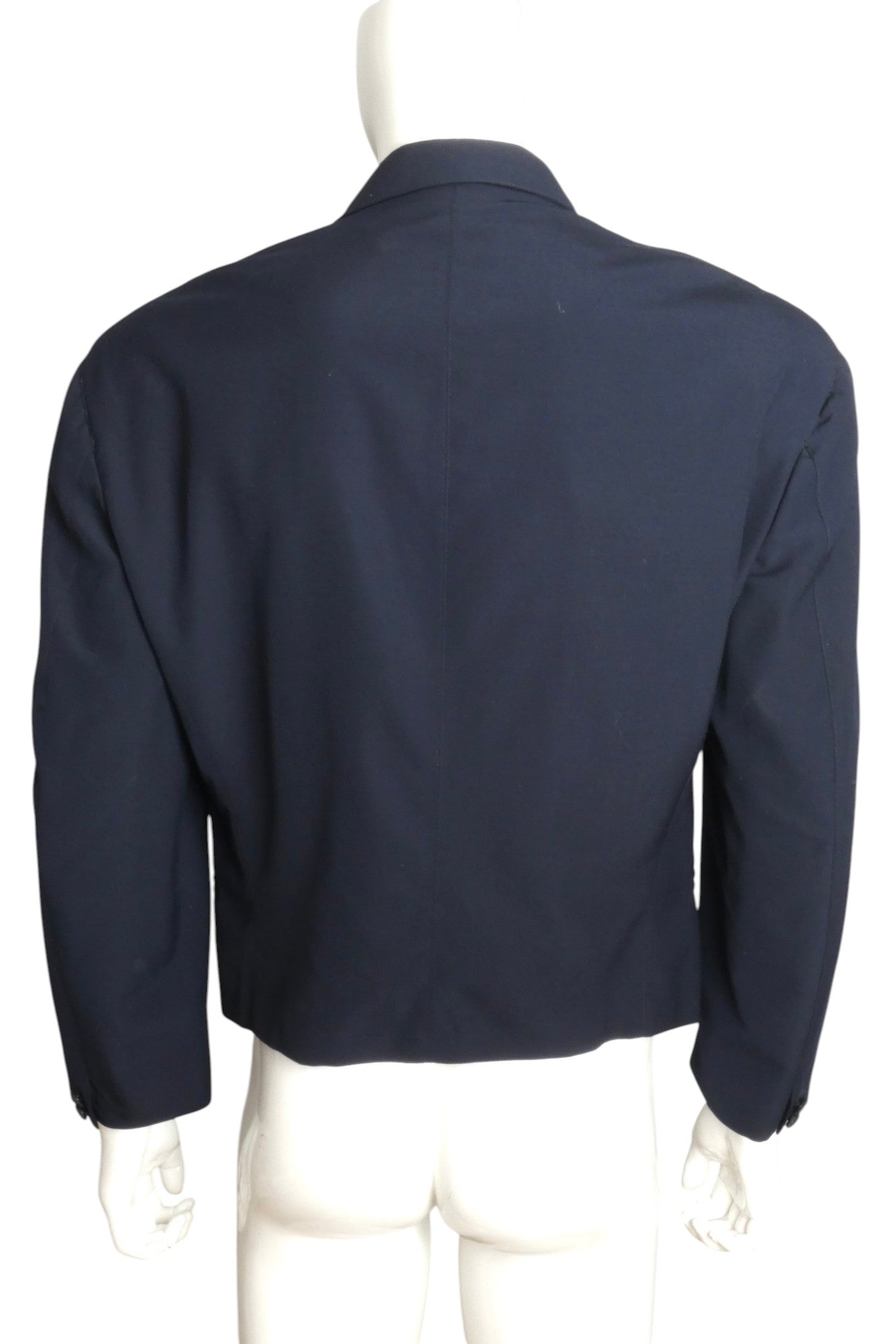1990s Pleated Wool Blazer, Size Medium