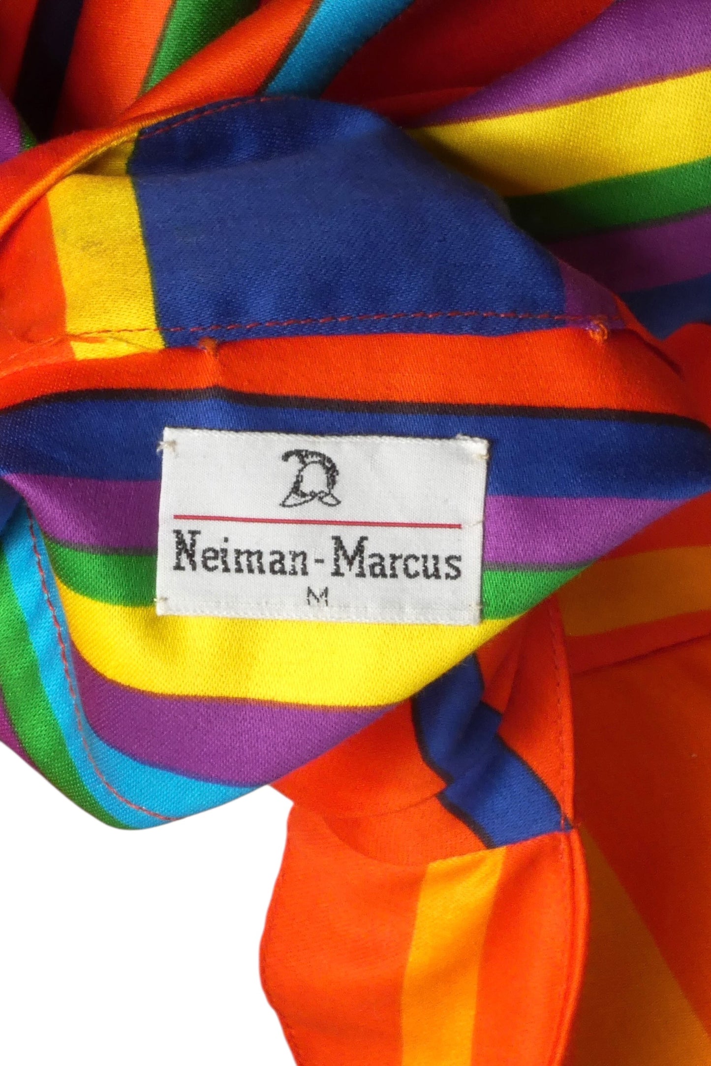 1980s Stripe Cotton Caftan, Size Medium