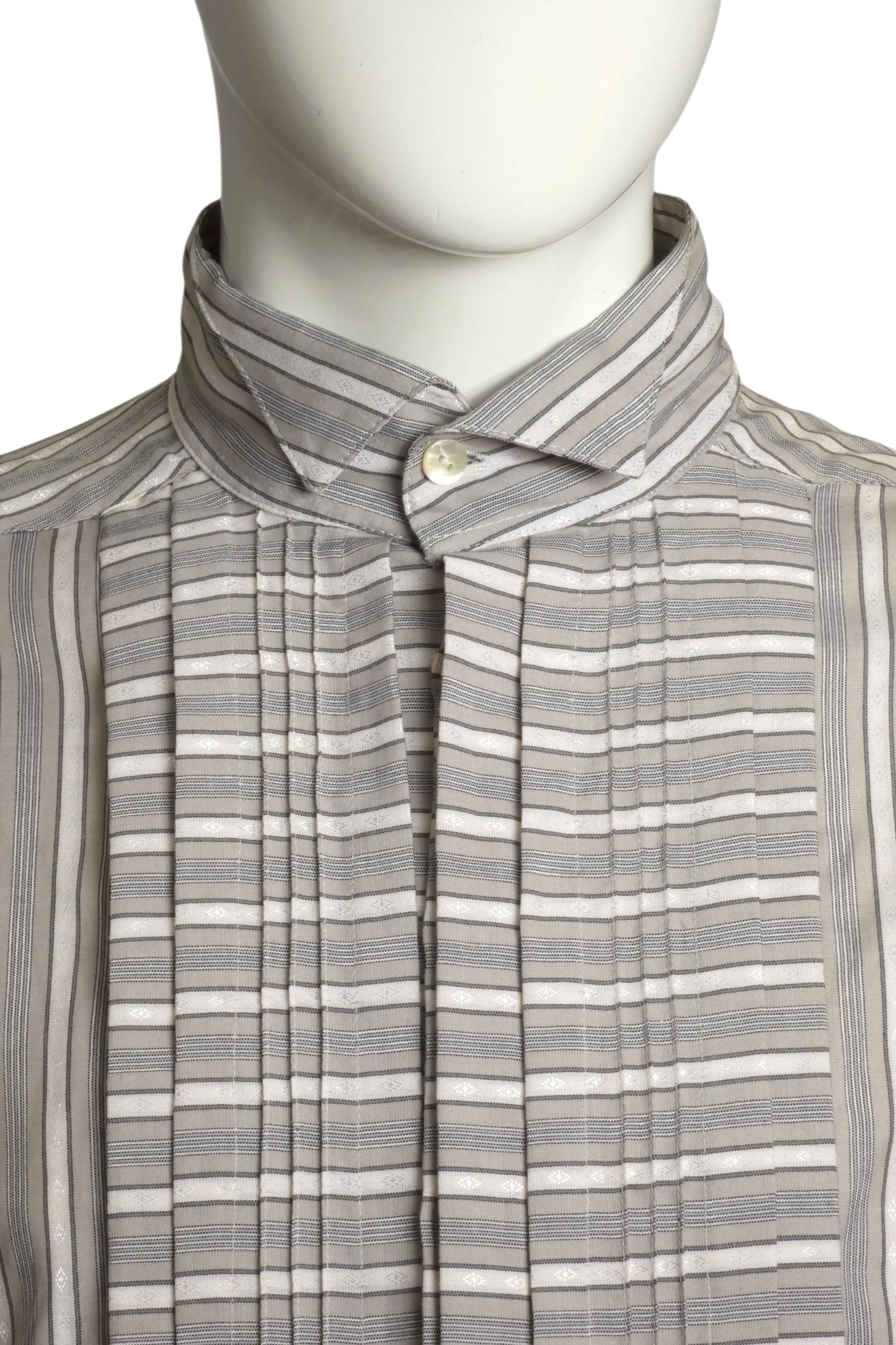 1980s Striped Cotton Shirt, Size Large