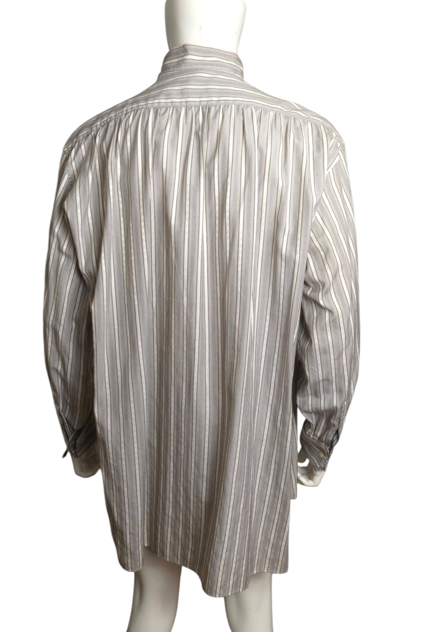 1980s Striped Cotton Shirt, Size Large