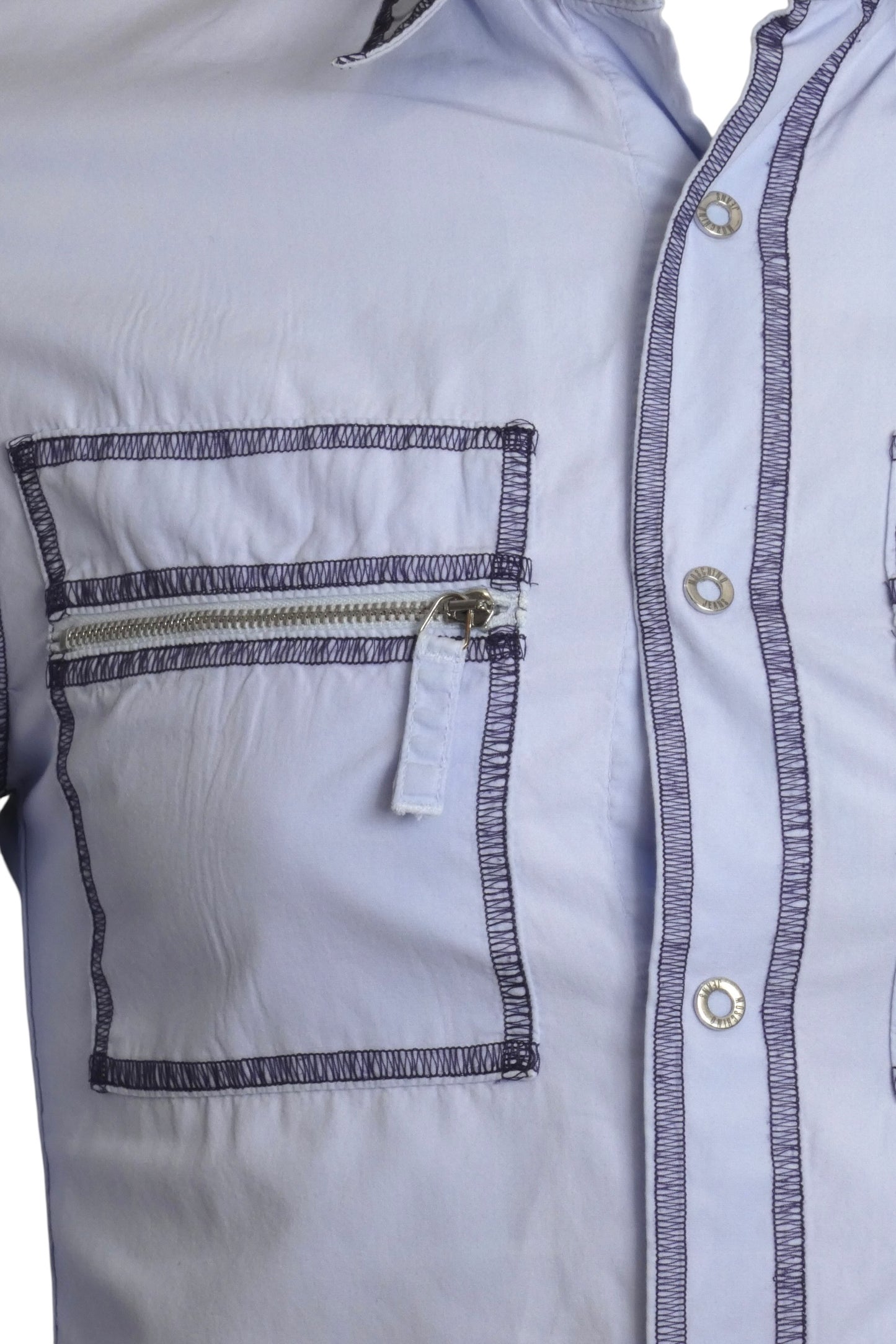 1990s L/S Cotton Embroidered Shirt, Size-Small