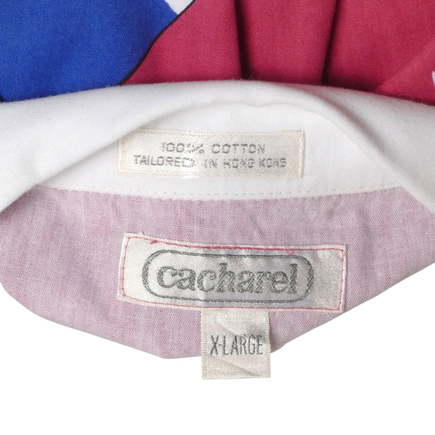 1980s Print Cotton Shirt, Size XL