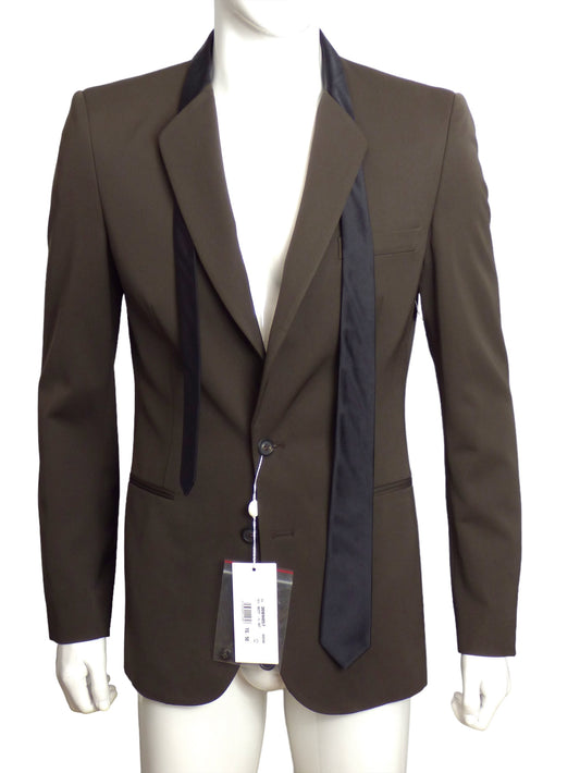 MAISON MARGIELA- NWT Brown & Black Necktie Blazer, Size Medium