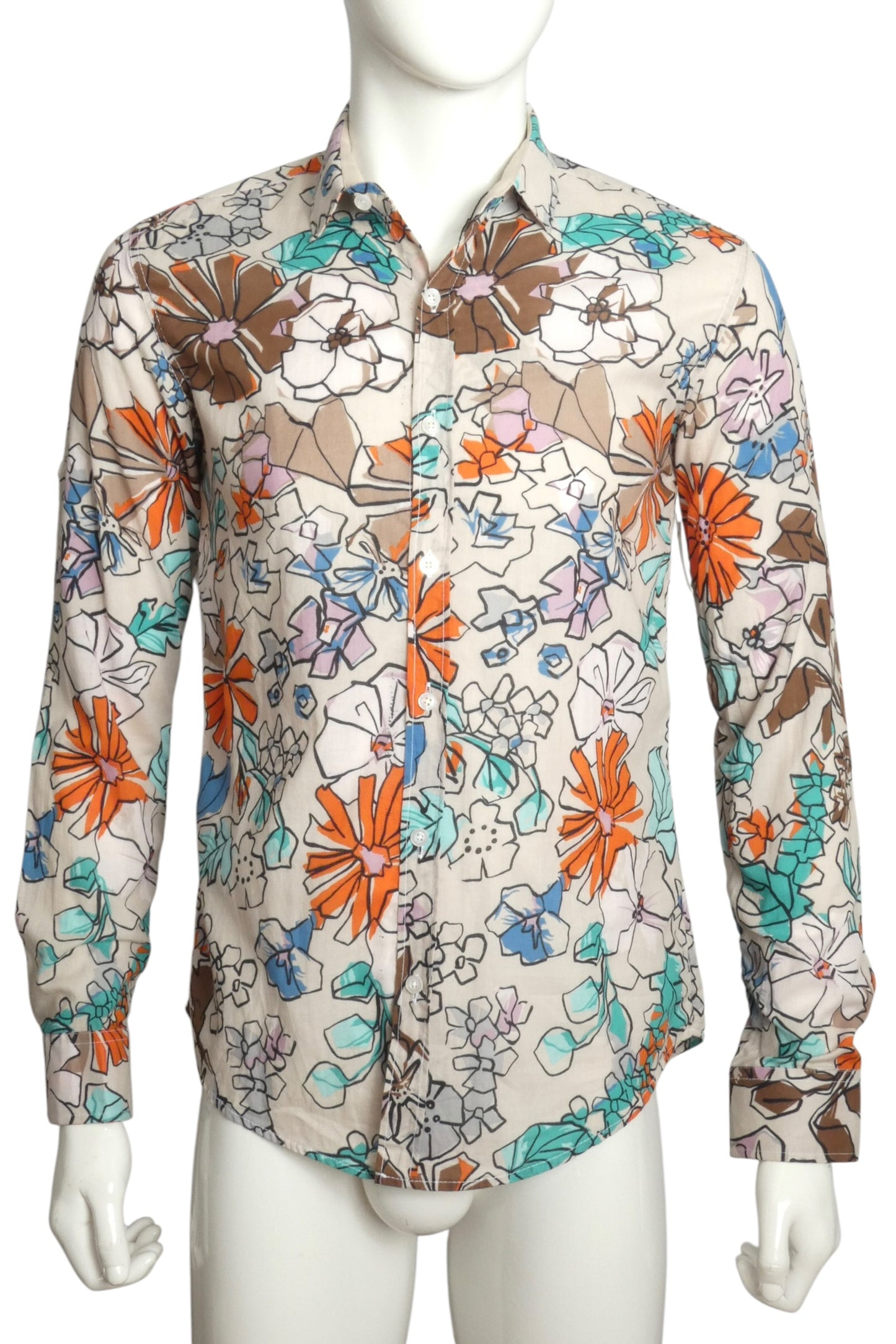 NWT Floral Batiste Shirt, Size Large