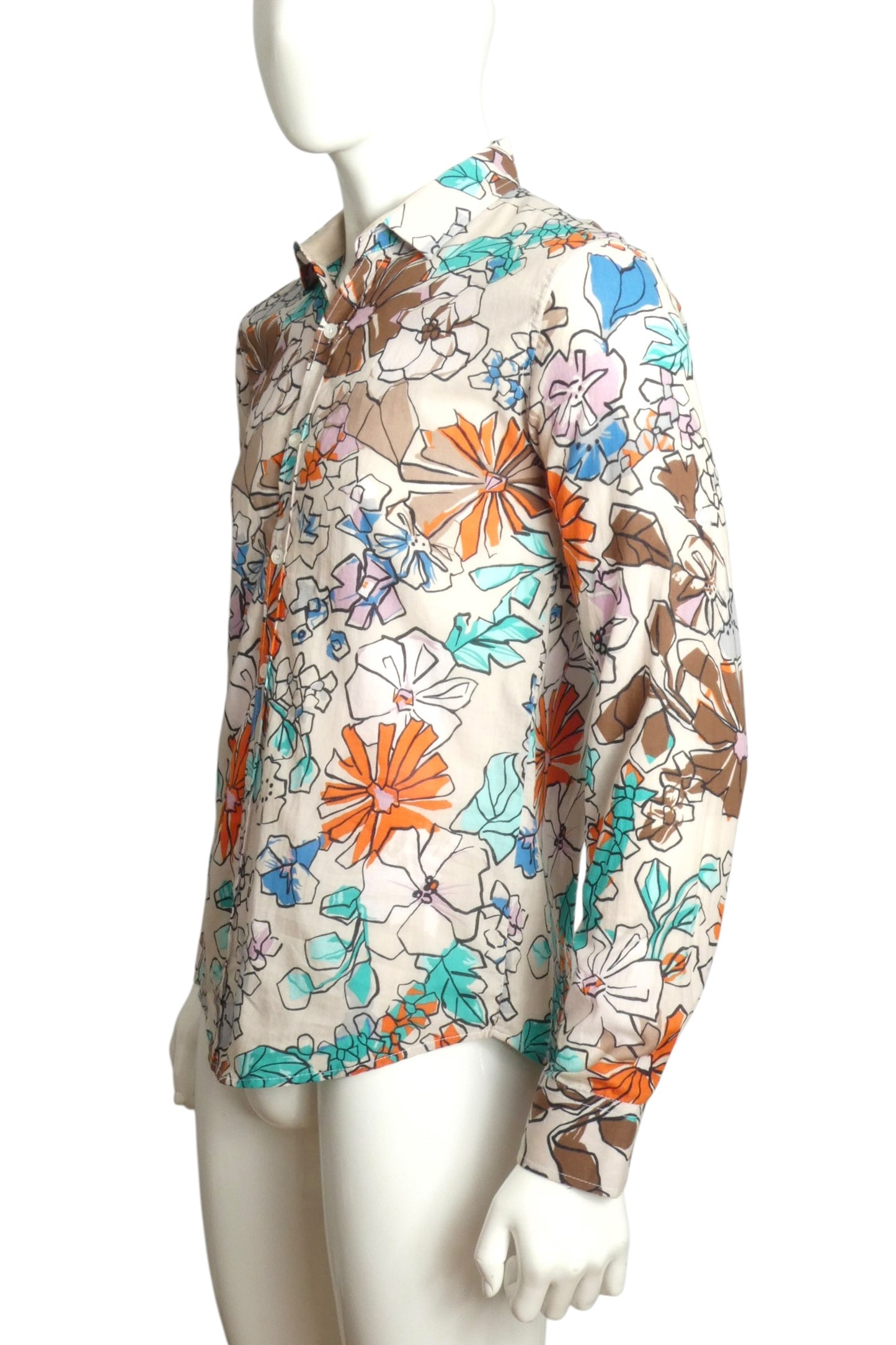 NWT Floral Batiste Shirt, Size Large