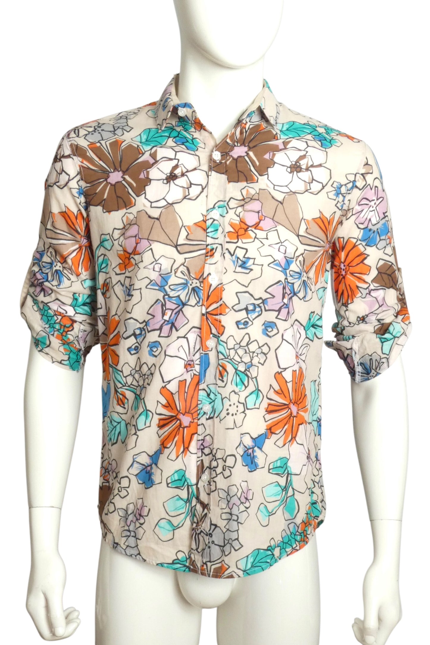 NWT Floral Batiste Shirt, Size Large