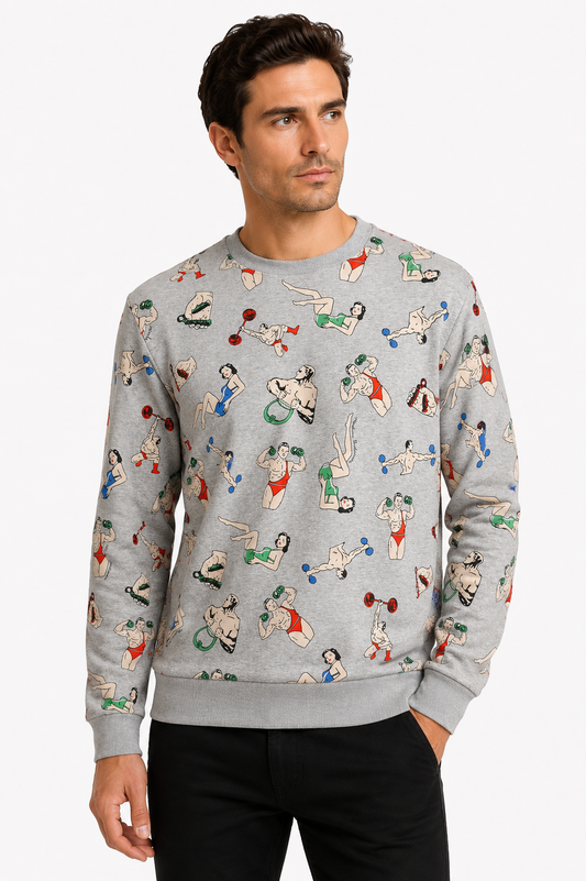 2023 NWT Print Sweatshirt, Size-Medium
