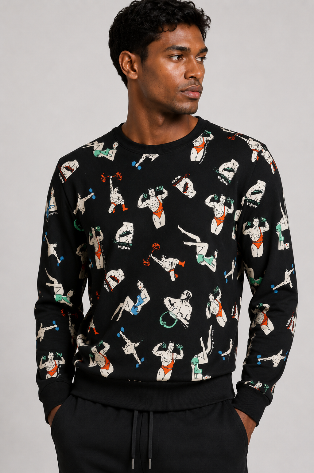 NWT 2019 Printed Cotton L/S T-Shirt, Size XS