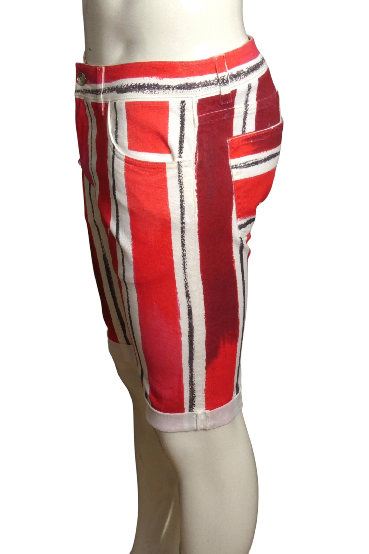 NWT Denim Red Stripe Shorts, Waist-32