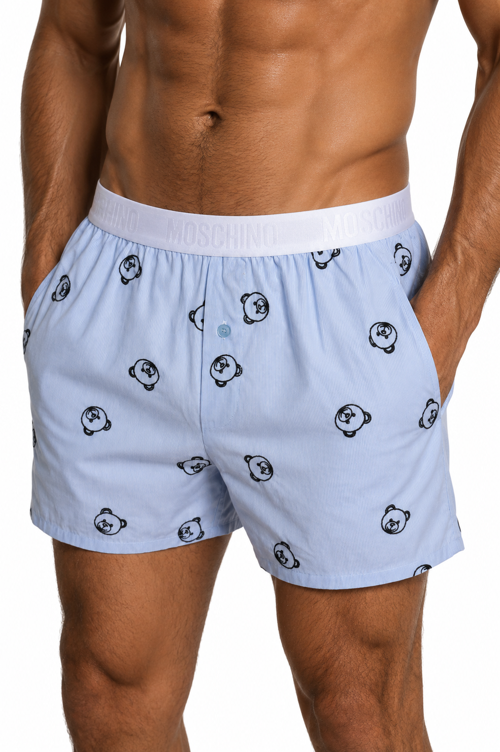 NWT 2022 Cotton Stripe Bear Boxers, Waist 24