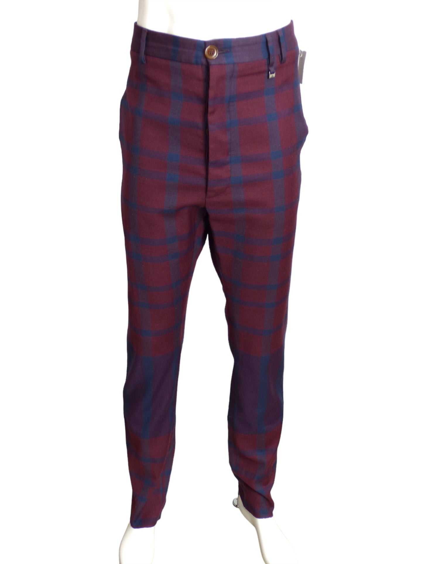 VIVIENNE WESTWOOD- Wool Plaid Slacks, Size 38x32