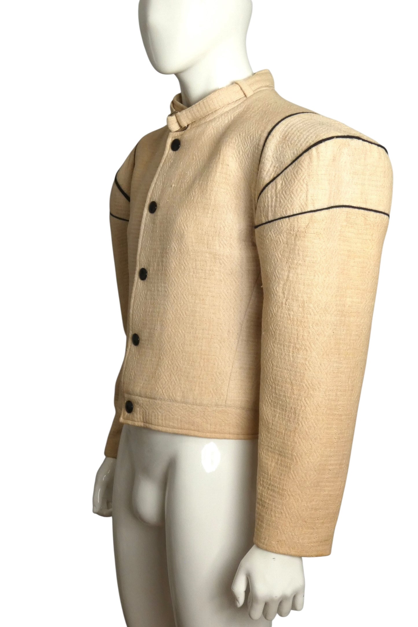 1981 Sculptural Wool Coat, Size-Large