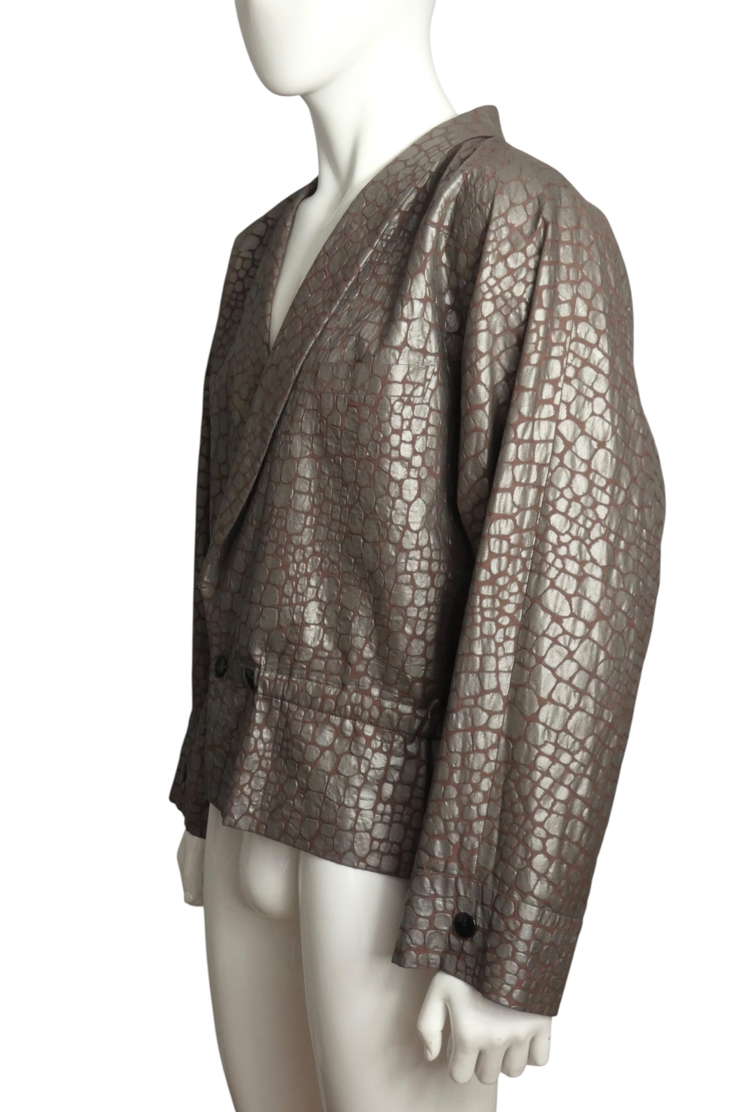 1985 Alligator Brocade Dinner Jacket, Size-Large