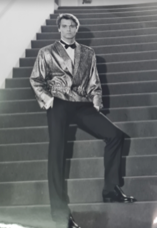 1985 Alligator Brocade Dinner Jacket, Size-Large