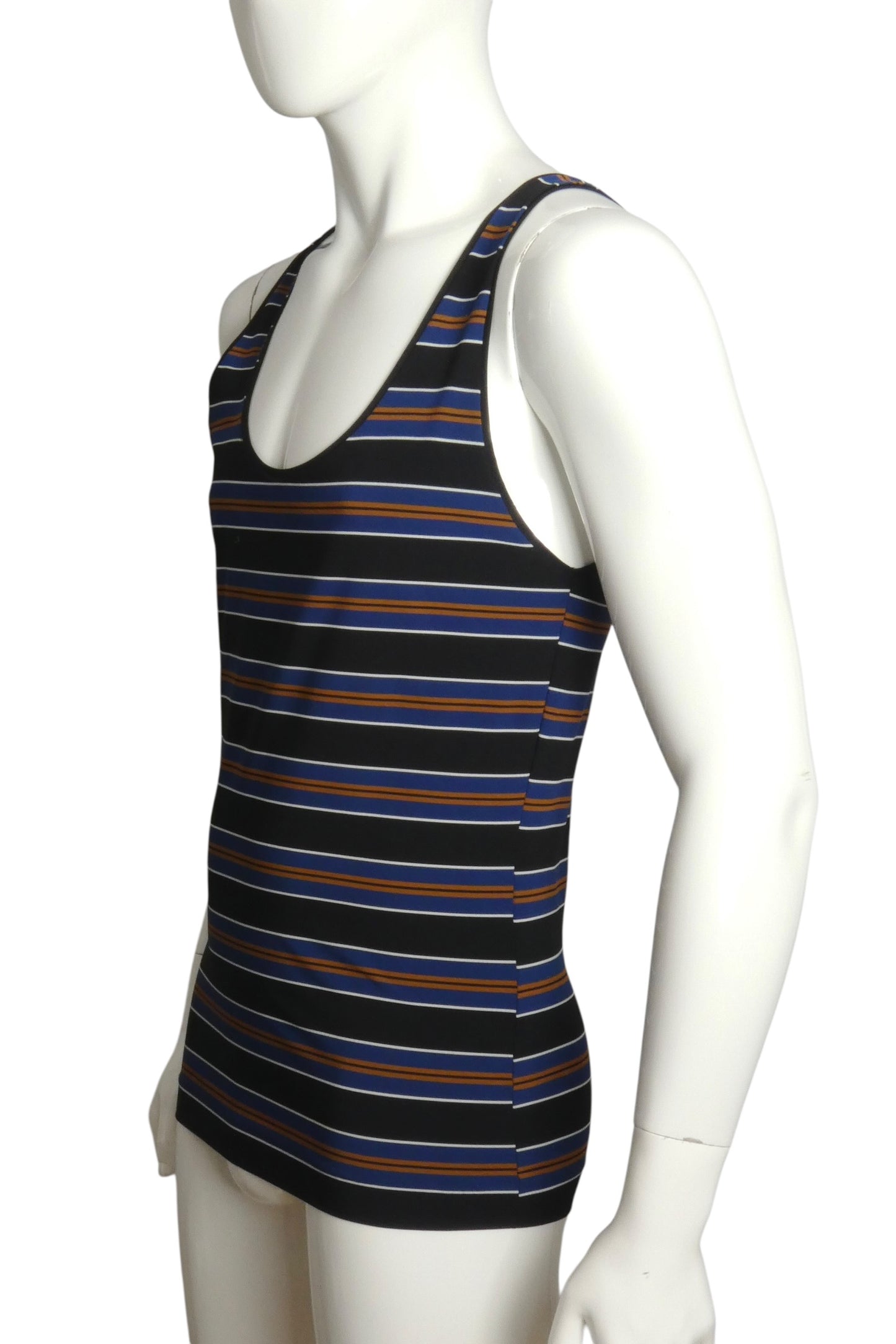 2007 Cotton Stripe Knit Tank, Size Large