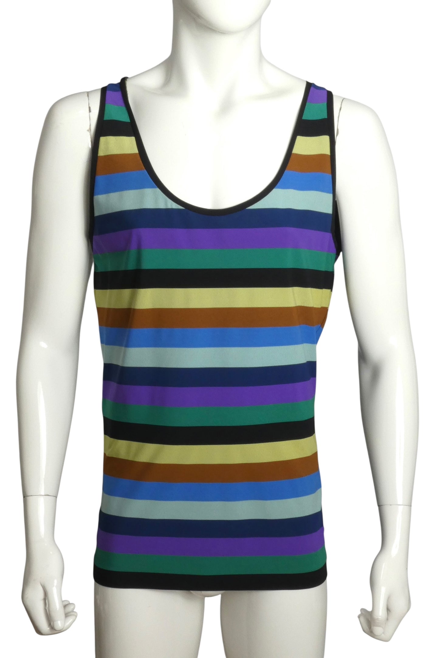 2007 Cotton Stripe Knit Tank, Size Large