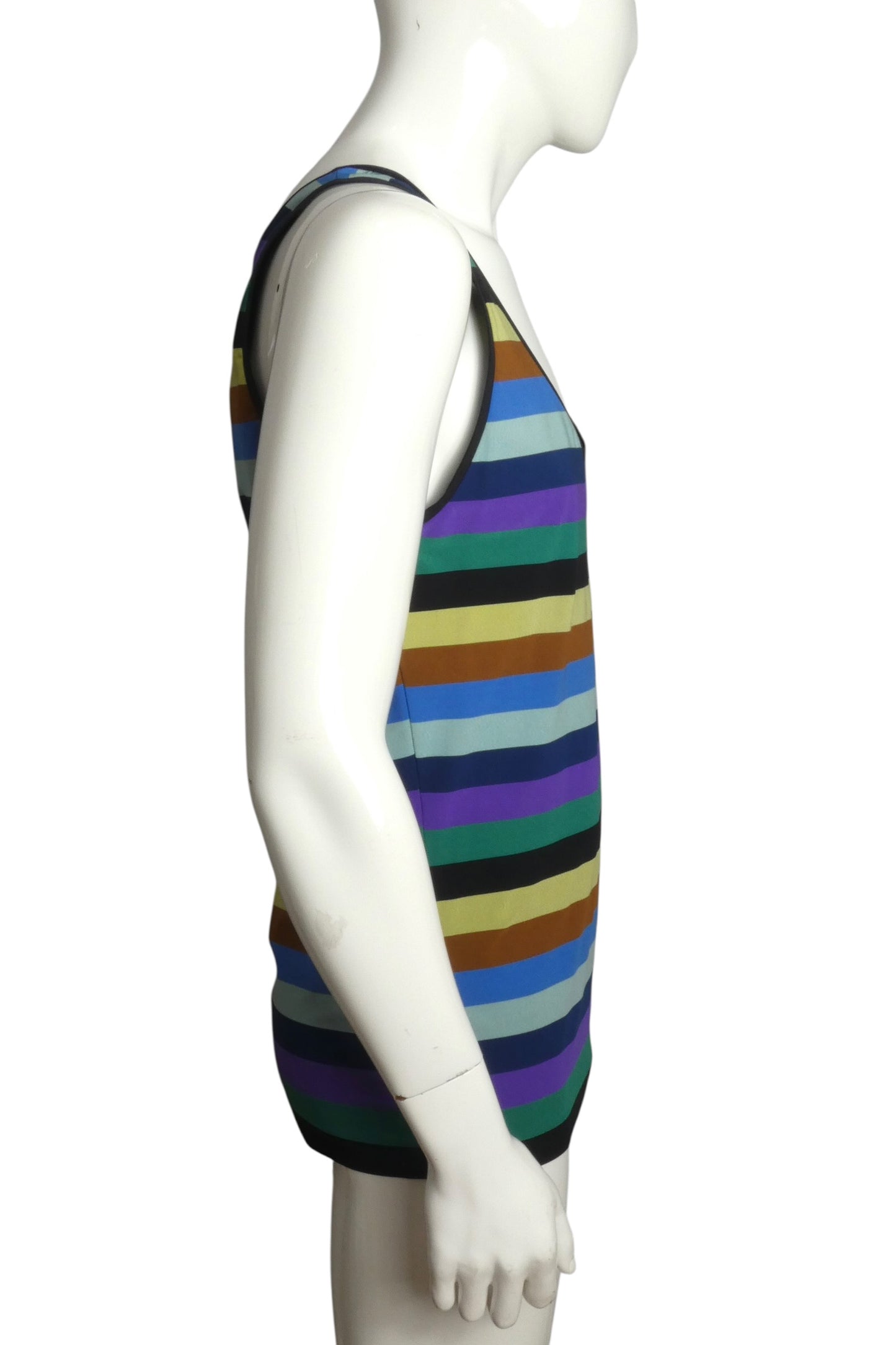 2007 Cotton Stripe Knit Tank, Size Large
