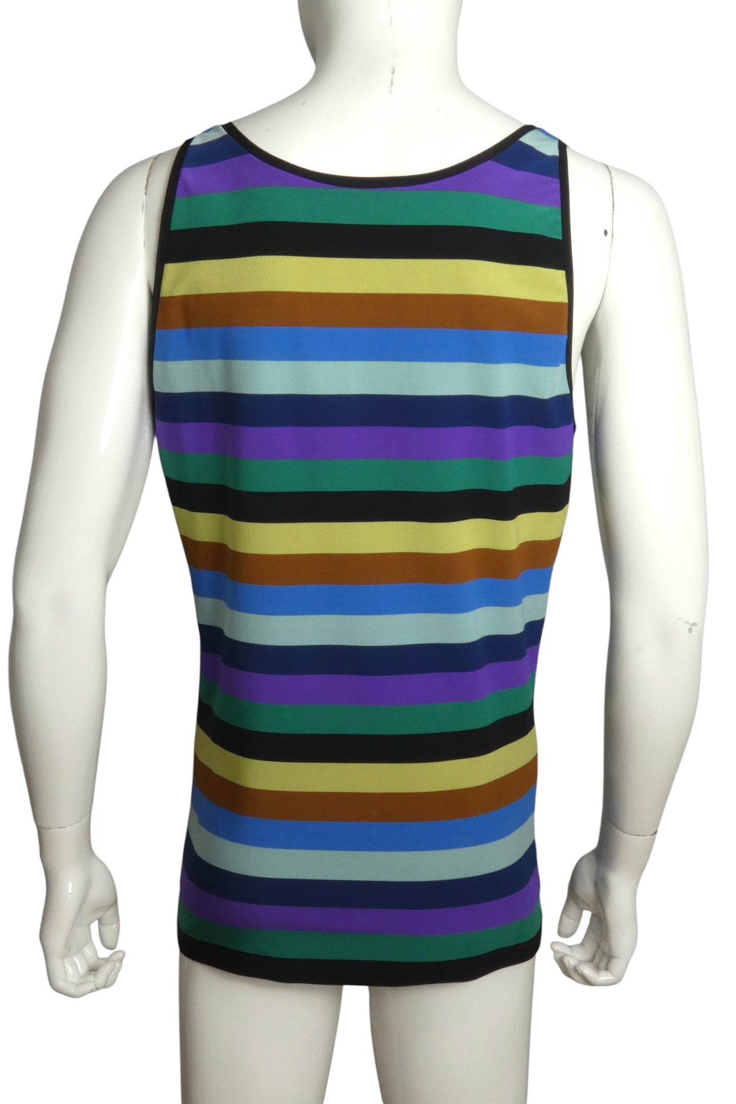 2007 Cotton Stripe Knit Tank, Size Large