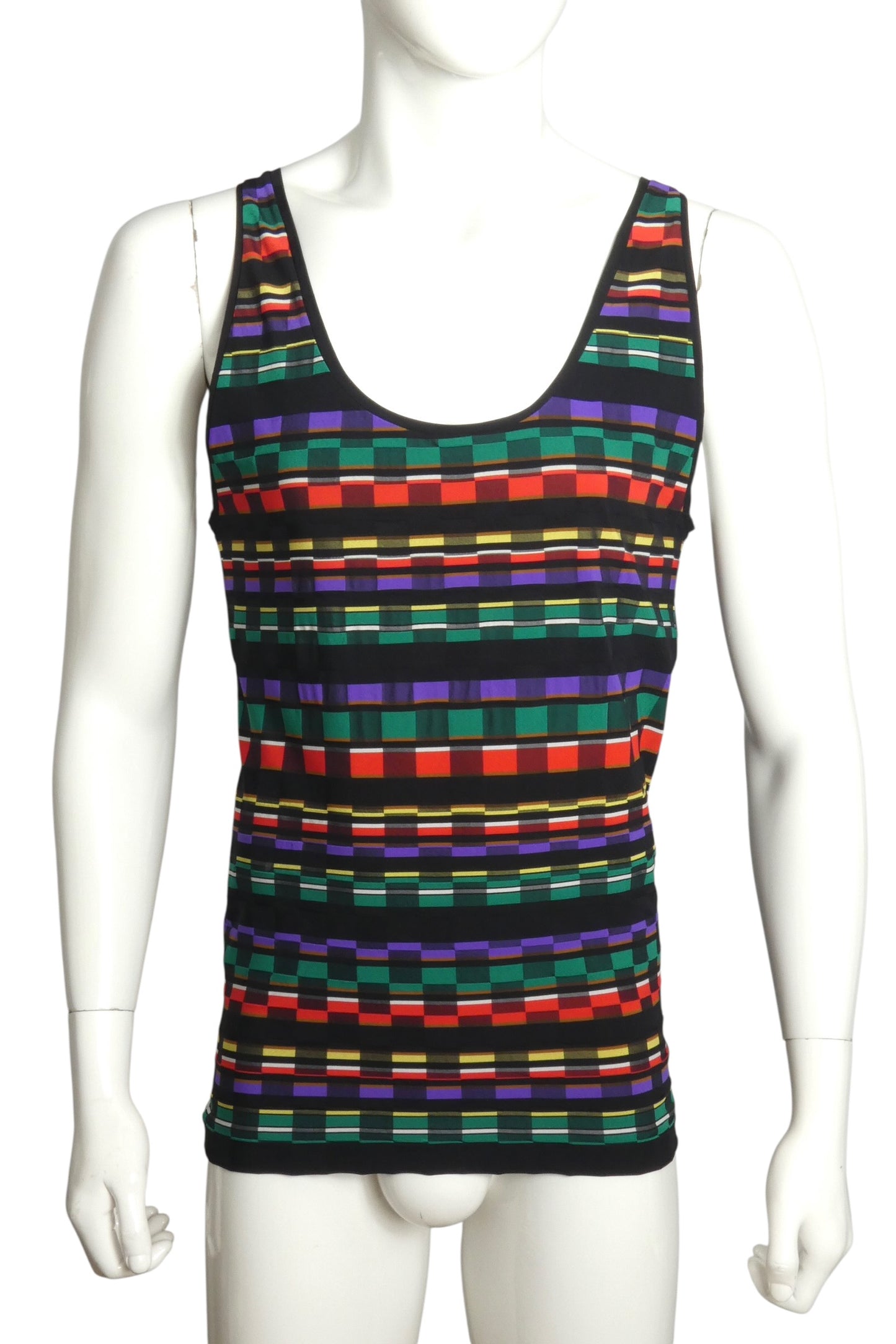 2007 Cotton Stripe Knit Tank, Size Medium