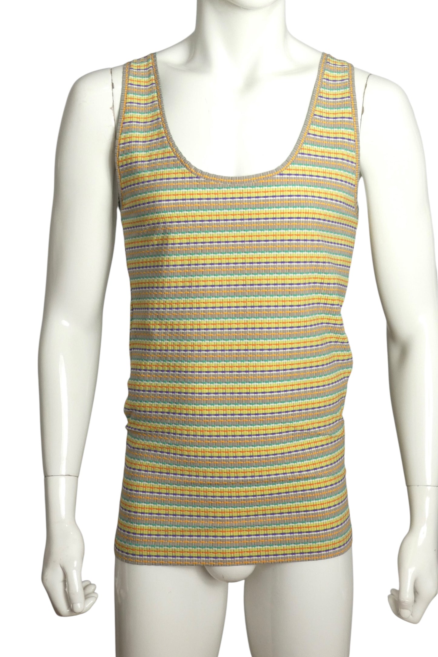 2007 Cotton Stripe Knit Tank, Size Medium