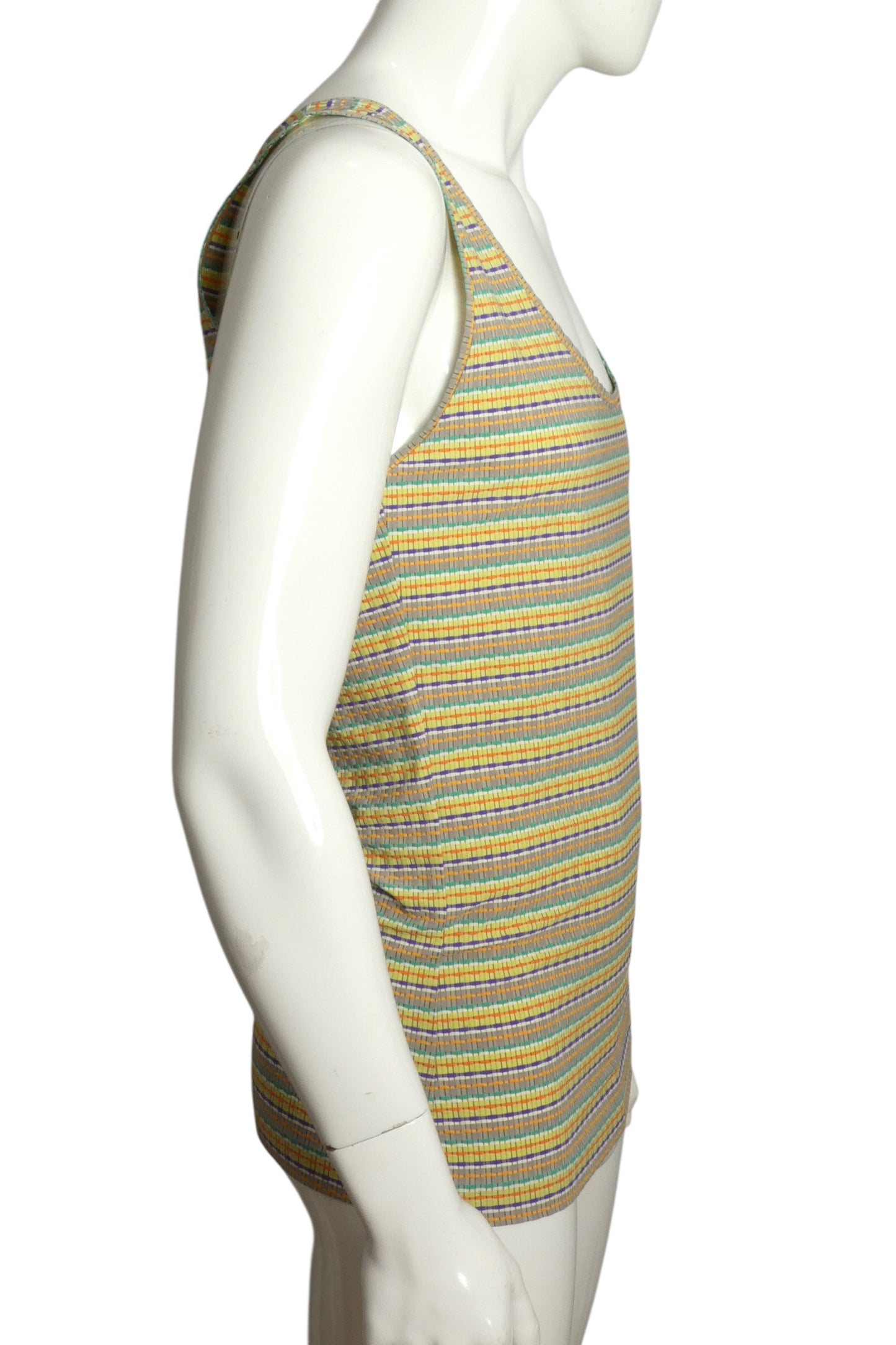 2007 Cotton Stripe Knit Tank, Size Medium