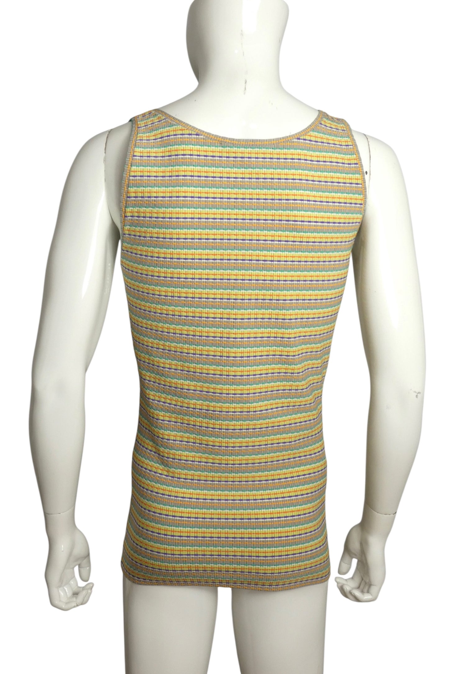 2007 Cotton Stripe Knit Tank, Size Medium