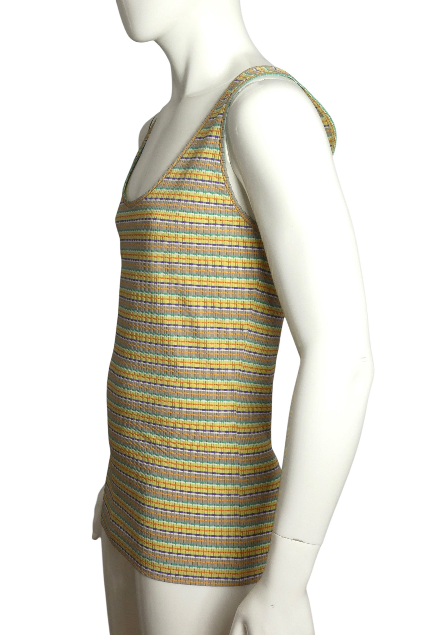 2007 Cotton Stripe Knit Tank, Size Medium