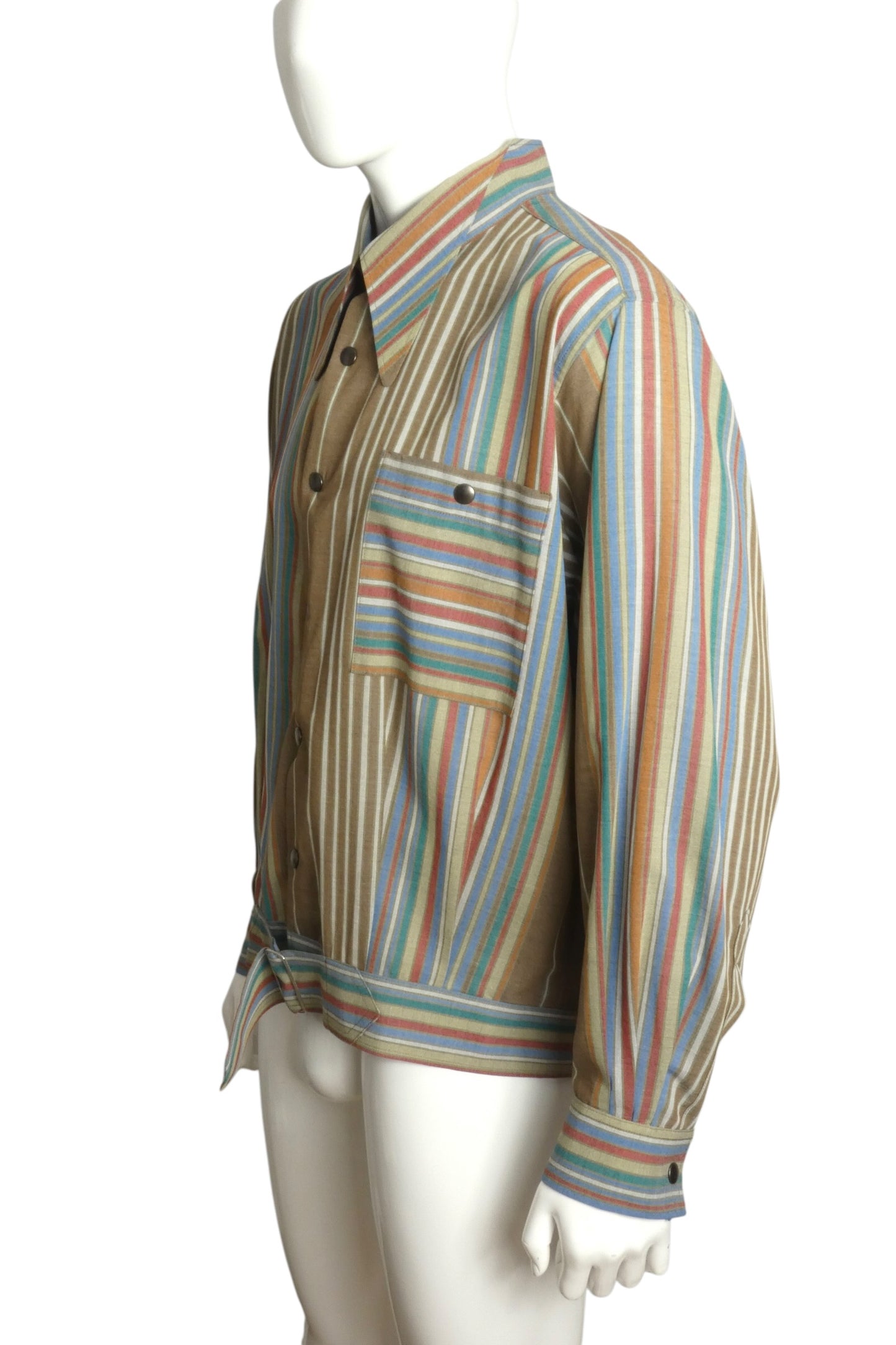 1981 Cotton Stripe Jacket, Size Large
