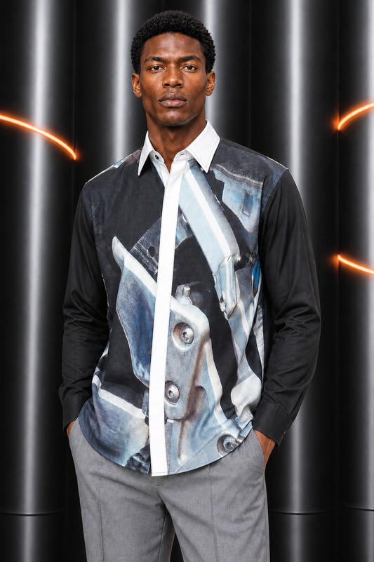 1997 Cotton Print Shirt, Size-Medium