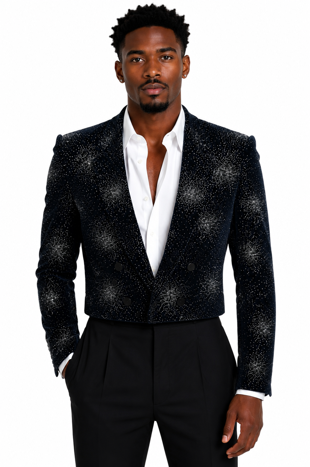 2005 Glitter Velvet Dinner Jacket, Size-Large