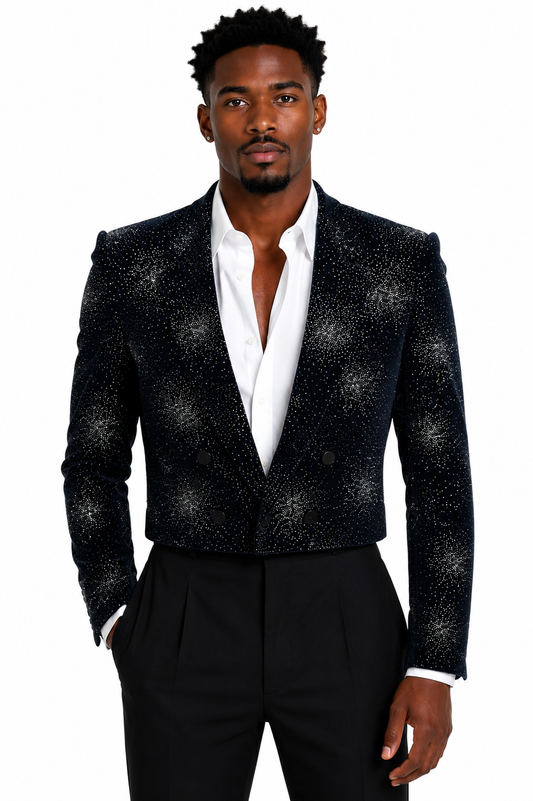 2005 Glitter Velvet Dinner Jacket, Size-Large